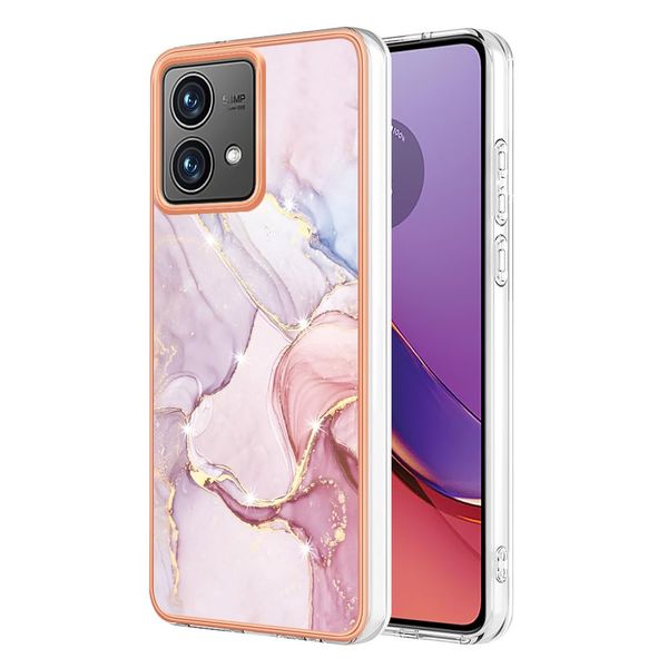 Wuhaizher Motorola G84 Case Marble, Motorola Moto G84 Phone Case for Girls Women Soft Gel Silicone TPU Bumper Cover Shockproof Anti-Scratch Protective Back Cover Case for Motorola Moto G84, Rose Gold