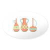 CafePress Clay Pottery Sticker Oval Car Bumper Sticker