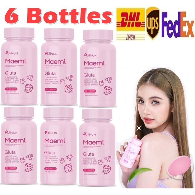 6 X Puiinun Maemi Dietary Supplement Chewable Tablet Brighten Skin