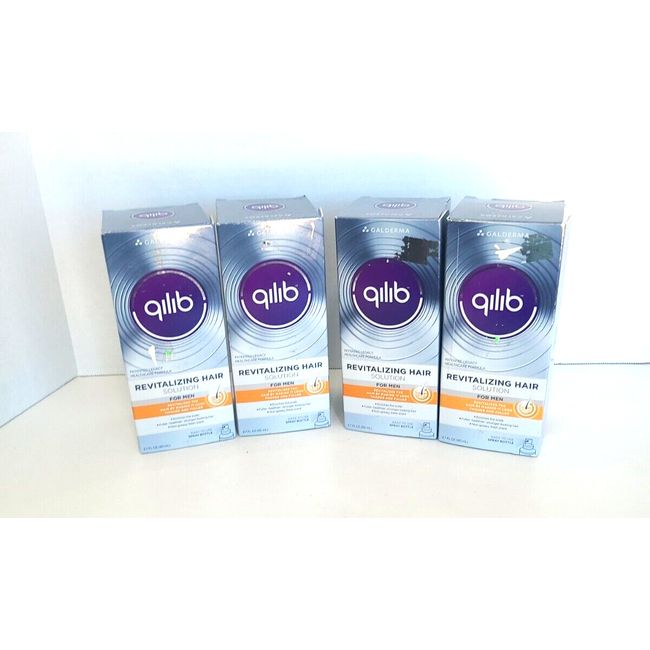 4 Pack qilib Revitalizing Hair Solution Men Fuller Stronger Fresh Scent 2.7 oz