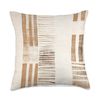 Boho Earthy Mud Cloth African Pattern Abstract Throw Pillow, 18x18, Multicolor