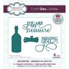 Sue Wilson Necessities Stanzform mit Botschaft in einer Flasche