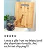 Giraffe Large Eco Friendly Natural Bamboo Board Can Be Personalized with A Name