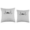 Lawn Mower Robot Heartbeat Throw Pillow
