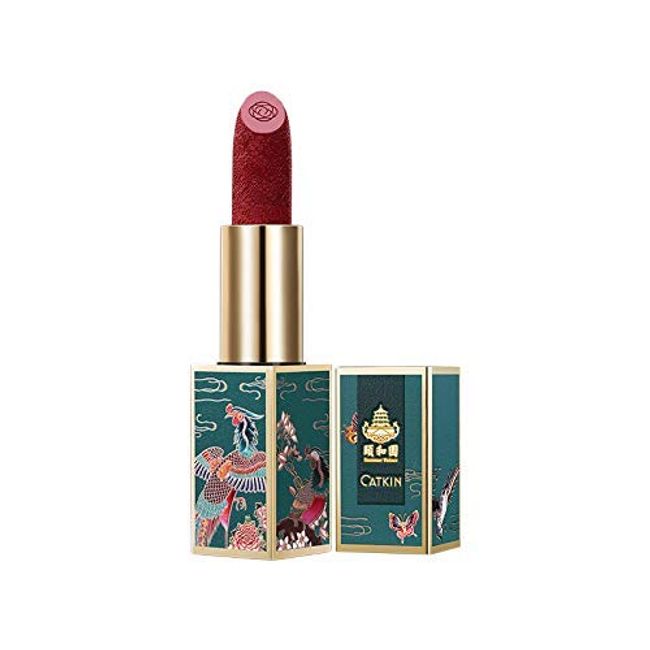 Japanese Official CATKIN CR139 Carved Lipstick, Chinese Cosmetics, Moisturizing, Long Lasting Lipstick