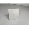 Vintage White Ceramic Tile 4.25 in Subway Square Rippled Matte Potters Touch