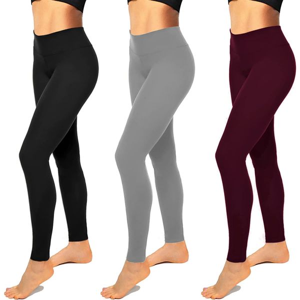 High Waisted Leggings for Women-Womens Black Seamless Workout Leggings Women's Snowboarding Pants Reg&Plus Size