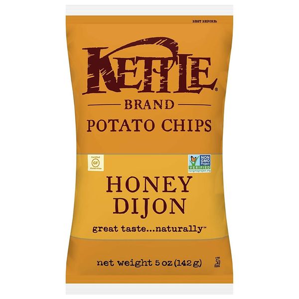 Kettle Brand Potato Chips, Honey Dijon Bags, 5 Ounce (Pack of 15)