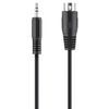 Belkin 1m Audio Stereo Cable 3.5mm Male/Male - Black
