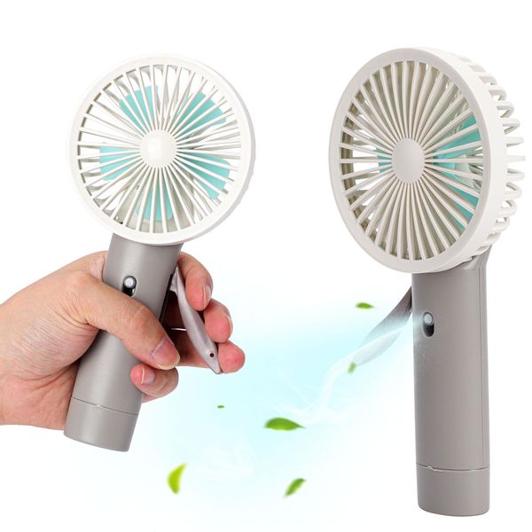 Hand Fan Portable Handheld Misting Fan,Mist Water Air Bottle Cooling Mini Personal Humidifier Fan,For Outdoor Holidays Office Travel (Gray)