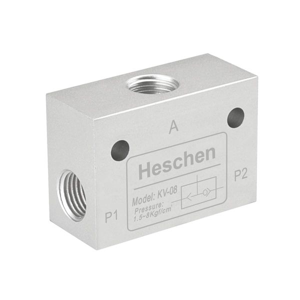 Heschen Pneumatic Shuttle Valve KV-08 PT1/4 One Way Quick Exhaust