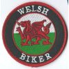 Welsh Biker Iron or Sew on Embroidered Biker Patch