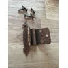Colonial Hammered Copper Finish Cabinet Door Hinges w/Screws, 3/8" Offset