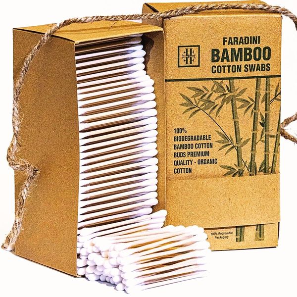 Bamboo Cotton Buds 500 Wood Natural Biodegradable Cotton Swabs Qtips for makeup