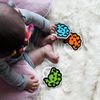 Fat Brain Toys Brain Teether - Blue - Textured Silicone Teether for Babies