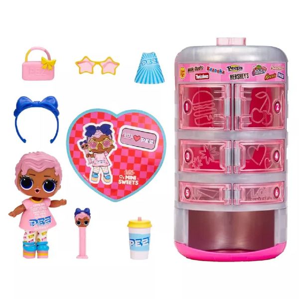 LOL Surprise Loves Mini Sweets Surprise-O-Matic Dolls with 9 Surprises, Candy Theme, Accessories, Collectible Doll, Vending Machine Packaging, Holiday Toy, Great Gift for Kids Girls Boys Ages 4 5 6+