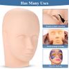 Training Head, Mannequin Head, Practice Make-up Dummy Model Heads, Make-up Head, Massage Training Practice Head, Eyelash Extension Set, Grafting False Eyelashes, Tweezers, Cleaning Rod, Glue