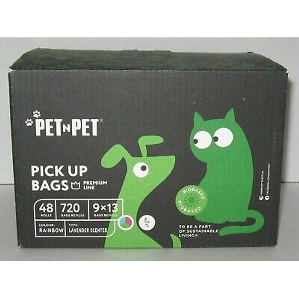 PET N PET Dog Poop Bags Pick Up Pet Waste Bags 720 Count Rainbow Color  9x13 in