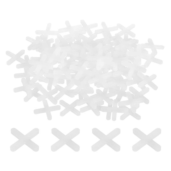 uxcell 2000Pcs Tile Spacers, 3mm 1/8" Cross Shape Wall Floor Tile Spacer Tiling Tools for Ceramic Tile Installation, White
