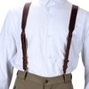 TOURBON Men's Y-Back Adjustable Elastic Suspender with Hooks Work Suspender Gift
