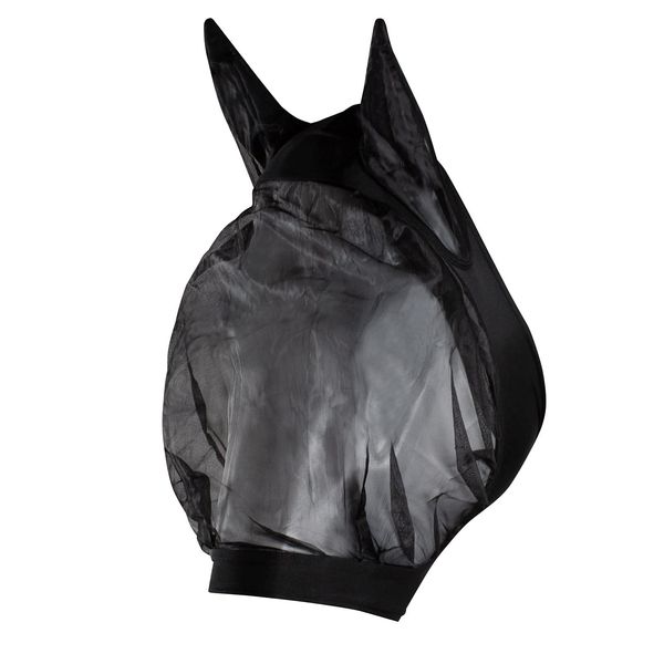 Horze Soft Comfort Spandex Insect and Fly Mask for Horses - Black - Cob