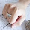 8mm Stainless Matte Brushed Classical Simple Plain Wedding Band Ring (Silver, 15)