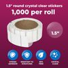 Clear Retail Package Seals 1.5" Inch Round Circle Wafer Package Seals Sticker...