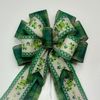 St. Patrick's Day Bow with Shamrocks, Leprechaun Hats, Plaid