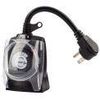Dark Gray Outdoor Timer 24 Hour Programmable Appliance Control 125 Volt
