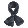 Basic Sense Super Soft Both Side Fluffy Faux Fur Warmer Scarf Wrap,Dark Grey