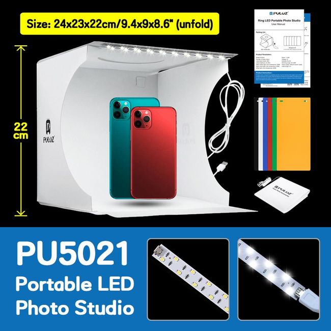 Led Light Box Photography, Puluz Photo Studio Box