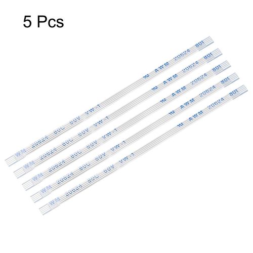 uxcell Flexible Flat Cable 4 Pin 0.5mm Pitch 76mm FPC FFC Flexible Ribbon Cable for LCD TV Car Audio DVD Player Laptop 5pcs A Type