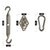Heavy Duty Stainless Steel 304 Hardware Accessory Fixing Kit for Triangle Shade Sails (For Triangle)