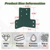 8PCS 4x4 4mm Thick Heavy-Duty Workbench Bracket Kit Green For Securing Desk/ Box