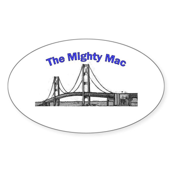 CafePress The Mighty Mac Oval Sticker Oval Car Bumper Sticker