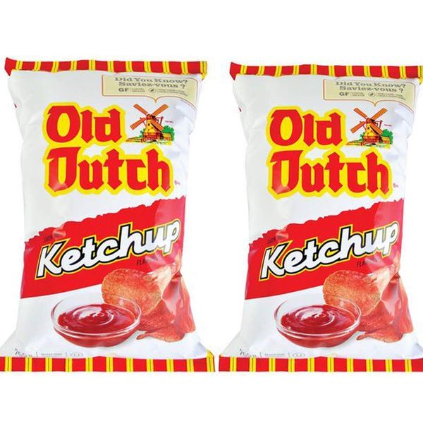 Canadian Old Dutch Potato Chips, Ketchup, Large Family size - 2-Pack