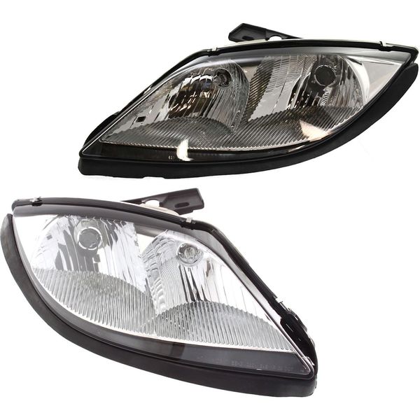 Headlight Set For 2003 2004 2005 Pontiac Sunfire Left and Right With Bulb 2Pc