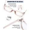 PANNER 2Pack Oversized Blue Light Blocking Glasses for Women Men Square Computer Eyeglasses Reduce Eyestrain(Clear+Apticot)