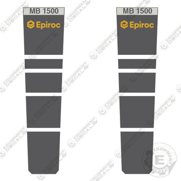 Fits Epiroc MB1500 Decal Kit Hammer Replacement Stickers Equipment Decals 
