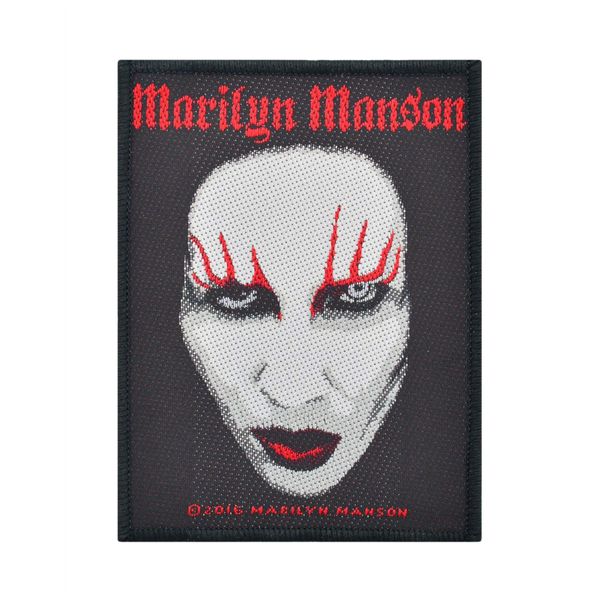 Marilyn Manson Face Patch 10x8cm
