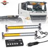 2 IN 1 LED Windshield Visor Strobe Emergency Light bar Traffic Advisor Warning