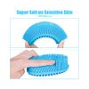 Silicone Body Brush, Soft Body Scrubber Shower Brush Exfoliating Cleaning Brush, Comfortable Face Skin Massage Tool (Blue)