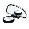 Car Rearview Mirror, Riloer Electroplating ABS Auxiliary Mirror Left/Right White ABS Blind Angle Wide Angle Mirror