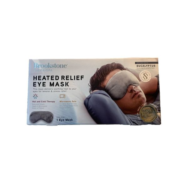 Brookstone Thera-Spa Heated Relief Eye Mask Hot & Cold Therapy Pain Relief