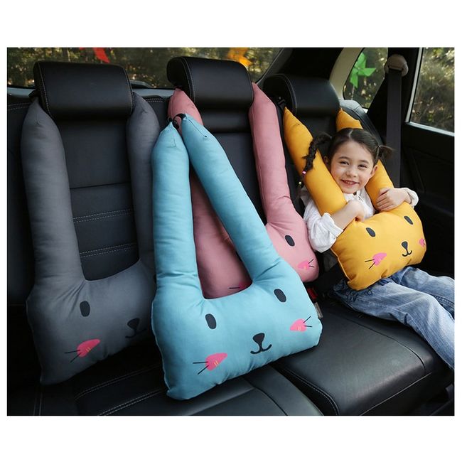 Children Seatbelt Pillow Universal Car Seat Belt Cushion Pillow Adjustable  Support For Neck Shoulder Blue