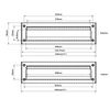 QCAA Solid Brass Mail Slot, with Solid Brass Interior Frame, 13" x 3.625", Matte Black, 1 Pack, Made in Taiwan