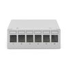 Digitus Desktop Modular Patch Panel, Shielded, 6-Port, Light Grey