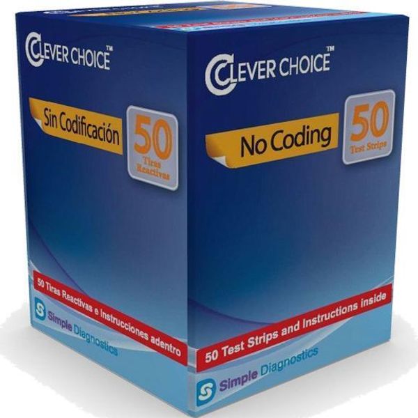 Clever Choice Auto-Code Voice Blood Glucose Test Strips 50