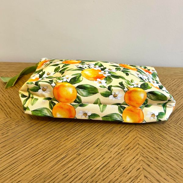 Toiletry Bag in a Cute Orange Blossom Print