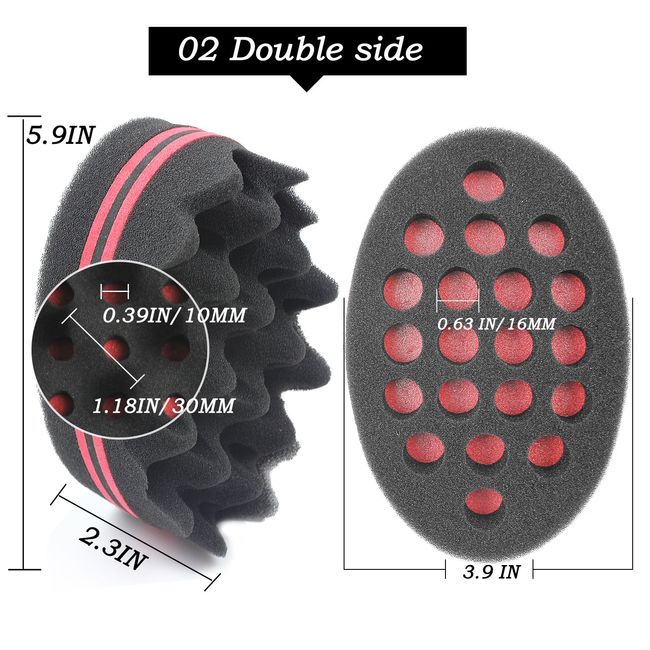 Holes Magic Hair Twist Sponges, Barber Sponge Brush for Hair, Hair Sponge  for Curls Women and Men